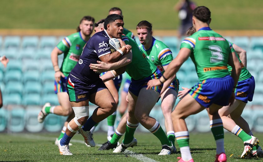 Tom Ale - one of the Warriors try scorers in NSW Cup Major Semi-final win. Photo: Bryden Sharp