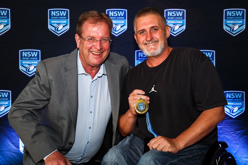 NSWRL chief executive David Trodden (L) with Craig Cannane 