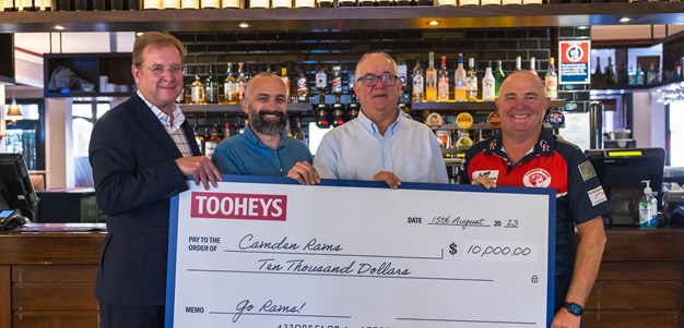 Tooheys donates 10k to Camden Rams
