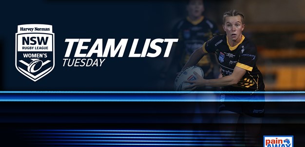 Team List Tuesday | Harvey Norman NSW Women's Premiership - Round 1