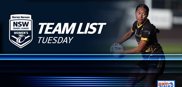 Team List Tuesday | Harvey Norman NSW Women's Premiership - Round Seven