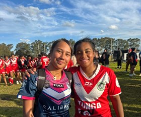 Tonga girls team take on Brothers Penrith