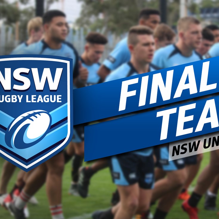 FINAL TEAMS | Under-18 Origin